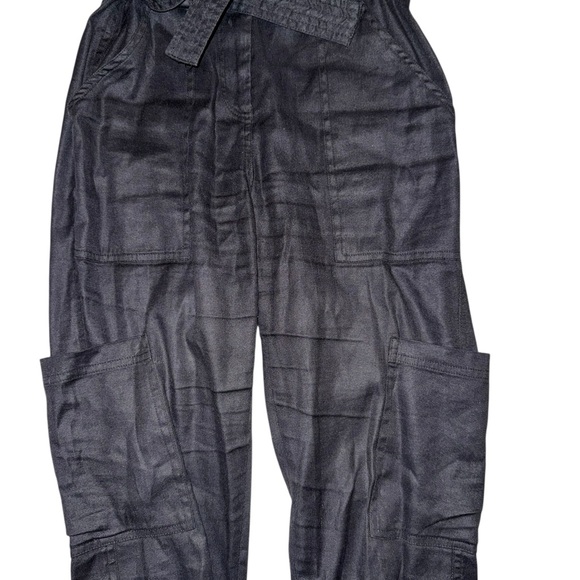 A.L.C. Women's Black Lee Lien Paper bag Cargo Pants - Picture 7 of 13